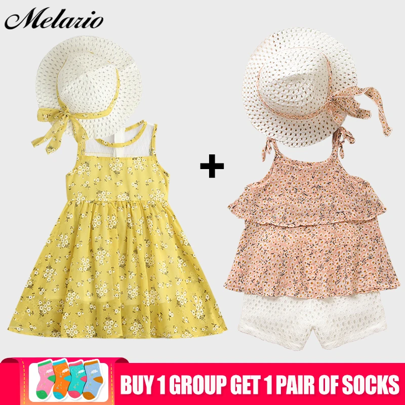 Melario Girls Dresses 2019 Summer Children Clothes Splicing Lace Dress+Hat Girls Floral Kids Princess Dress 2Pcs Gift package
Melario Girls Dresses 2019 Summer Children Clothes Splicing Lace Dress+Hat Girls Floral Kids Princess Dress 2Pcs Gift package