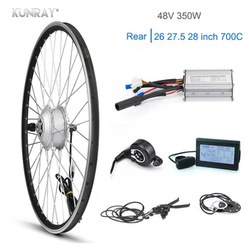 KUNRYA 48V 350W Electric Bike Conversion Kit 26" 700C Rear Motor Wheel With Cut-off Power Brake BLDC Controller LCD LED Display
KUNRYA 48V 350W Electric Bike Conversion Kit 26" 700C Rear Motor Wheel With Cut-off Power Brake BLDC Controller LCD LED Display