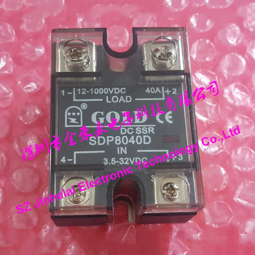 New and original SDP8040D GOLD Single phase DC Solid state relay 12-1000VDC 3.5-32VDC 40A 
New and original SDP8040D GOLD Single phase DC Solid state relay 12-1000VDC 3.5-32VDC 40A