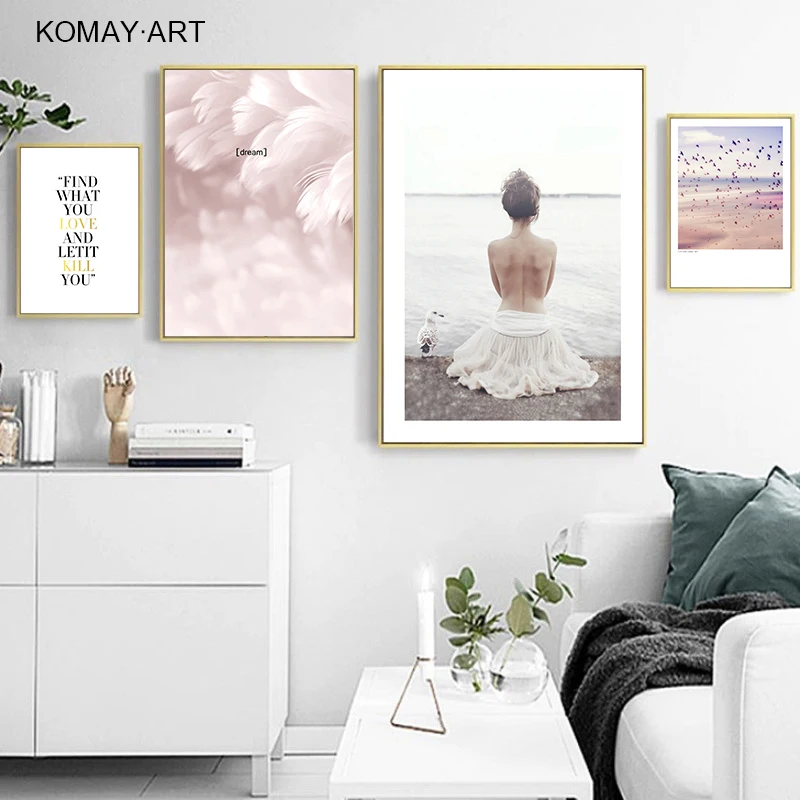 Modern Fashion Sexy Nude Woman Art Canvas Painting Posters Pink Feather Prints Wall Pictures For Living Room Home Decor BL0040
Modern Fashion Sexy Nude Woman Art Canvas Painting Posters Pink Feather Prints Wall Pictures For Living Room Home Decor BL0040