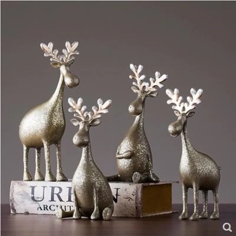 Creative resin animal elk crafts, American style retro home decorations ornaments, study desktop decorations
Creative resin animal elk crafts, American style retro home decorations ornaments, study desktop decorations