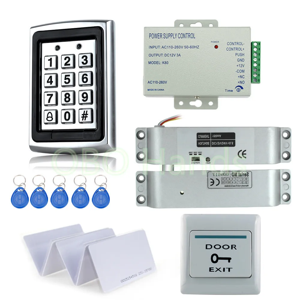 Free Shipping Full Waterproof Door Access Control System Kit Set with Electric Bolt Lock+Keypad+Power supply+Exit switch+Keys
Free Shipping Full Waterproof Door Access Control System Kit Set with Electric Bolt Lock+Keypad+Power supply+Exit switch+Keys