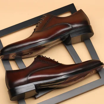 COSIDRAM Pointed Toe Men Shoes Classic Spring Autumn Dress Business Shoes For Men Genuine Leather Men Shoes New Trend RMC-016
COSIDRAM Pointed Toe Men Shoes Classic Spring Autumn Dress Business Shoes For Men Genuine Leather Men Shoes New Trend RMC-016