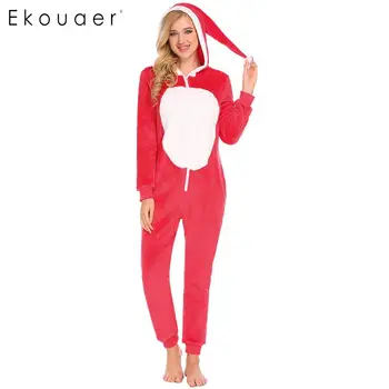 Ekouaer Women Hooded Onesies Pajamas Long Winter Pyjama Long Sleeve Patchwork Fluff Ball Hood All in One Home Sleepwear
Ekouaer Women Hooded Onesies Pajamas Long Winter Pyjama Long Sleeve Patchwork Fluff Ball Hood All in One Home Sleepwear