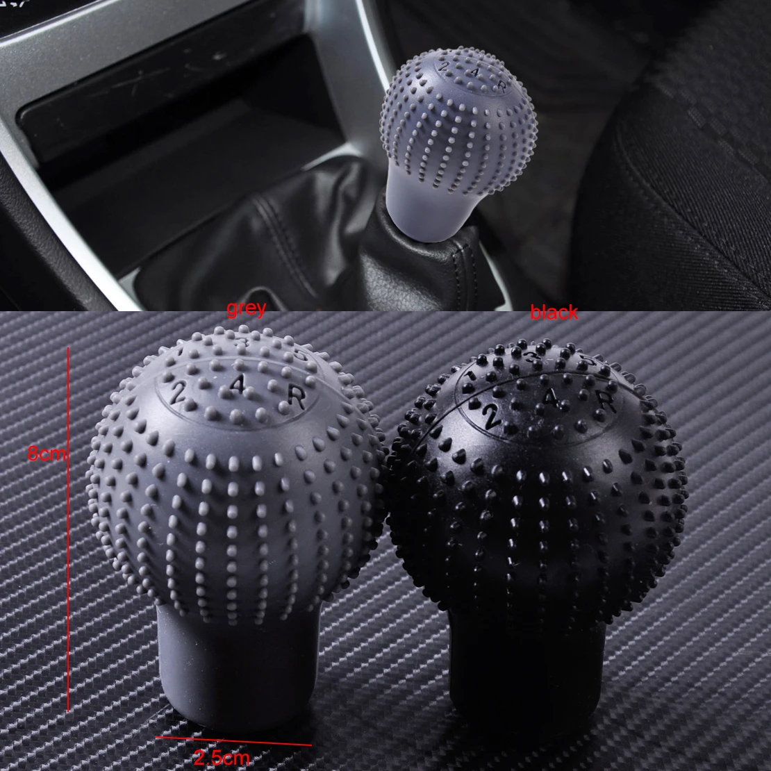DWCX Car 5 Speed MT Manual Round Silicone Car Gear Shift Knob Cover Anti Slip Case Nonslip for Chevy Hyundai Toyota
DWCX Car 5 Speed MT Manual Round Silicone Car Gear Shift Knob Cover Anti Slip Case Nonslip for Chevy Hyundai Toyota
