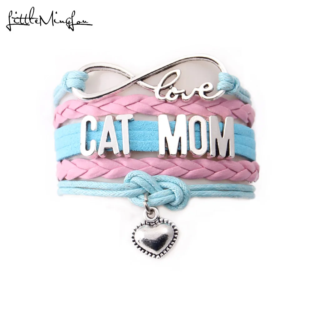 Little Minglou infinity love CAT MOM bracelet heart charm leather wrap bracelets & bangles for women jewelry pet hobby bracelet
Little Minglou infinity love CAT MOM bracelet heart charm leather wrap bracelets & bangles for women jewelry pet hobby bracelet