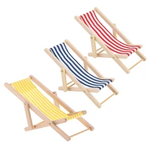 3 Pieces Dolls House Miniature Seaside Beach Deck Chair Striped Foldable Chair, 1:12 Scale
3 Pieces Dolls House Miniature Seaside Beach Deck Chair Striped Foldable Chair, 1:12 Scale