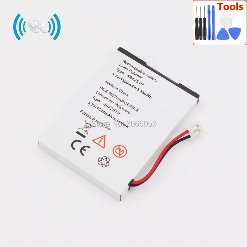 VK New Li-ION 1500mAh/5.55Wh 3.7V 494251P Battery For ORICOM SECURE SC 710/705/703 BABY Phone Battery MONITOR Batteria Inbuilt
VK New Li-ION 1500mAh/5.55Wh 3.7V 494251P Battery For ORICOM SECURE SC 710/705/703 BABY Phone Battery MONITOR Batteria Inbuilt
