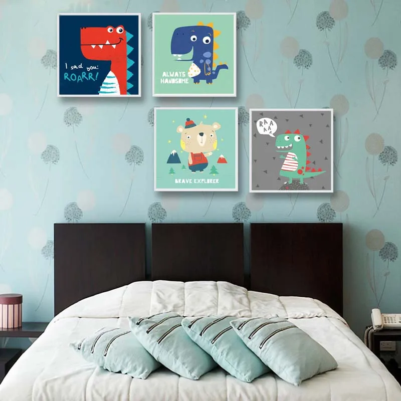 FOOCAME-Animal-Dos-Desenhos-Animados-Crocodilo-Dinossauro-Monstro-Cartazes-e-C-pias-Da-Arte-Pintura-em (2)