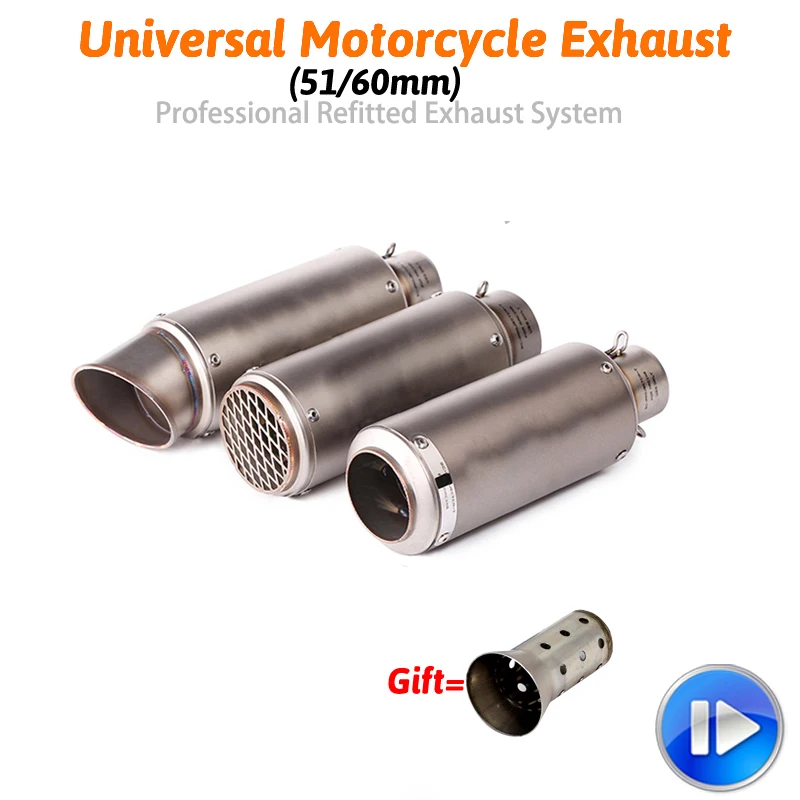 Universal 51mm 60m odified motorcycle exhaust escape moto For gsxr 750 CBR10000 Z1000 Z800 BN600 pit bike exhaust with DB killer
Universal 51mm 60m odified motorcycle exhaust escape moto For gsxr 750 CBR10000 Z1000 Z800 BN600 pit bike exhaust with DB killer