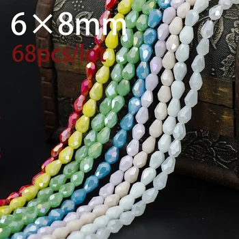 68 pcs Chinese Top A Grade Quality 5500 Faceted 6x8MM Teardrop Crystal Glass Quartz Drop Beads for Jewelry Making
68 pcs Chinese Top A Grade Quality 5500 Faceted 6x8MM Teardrop Crystal Glass Quartz Drop Beads for Jewelry Making