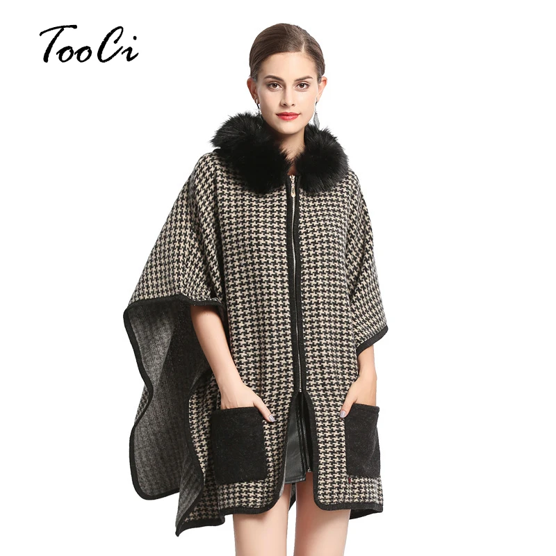 Woman Fur Coat Autumn Winter Female Zipper Poncho And Cape Large Size Loose Faux Hooded Knit Cardigan Poncho Woolen Coat
Woman Fur Coat Autumn Winter Female Zipper Poncho And Cape Large Size Loose Faux Hooded Knit Cardigan Poncho Woolen Coat