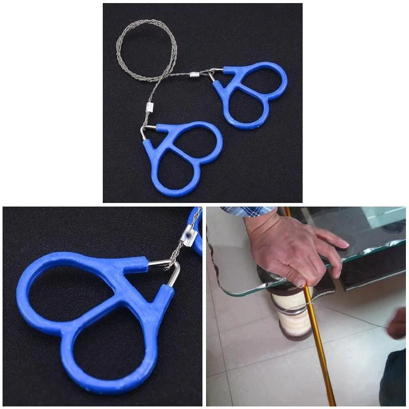 Outdoor Camping Hiking Pocket Saw Wire Travel Emergency Survive Tool Stainless Steel Wire Kits with Finger Handle for Cutting
Outdoor Camping Hiking Pocket Saw Wire Travel Emergency Survive Tool Stainless Steel Wire Kits with Finger Handle for Cutting