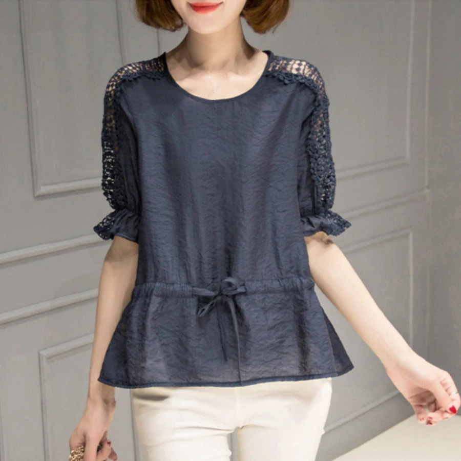 Summer 2018 Women Female Yellow White Loose Bow Sash Embroidery Hollow Out Blouse , Reffle Short Sleeve Blouses Shirt For Woman
Summer 2018 Women Female Yellow White Loose Bow Sash Embroidery Hollow Out Blouse , Reffle Short Sleeve Blouses Shirt For Woman
