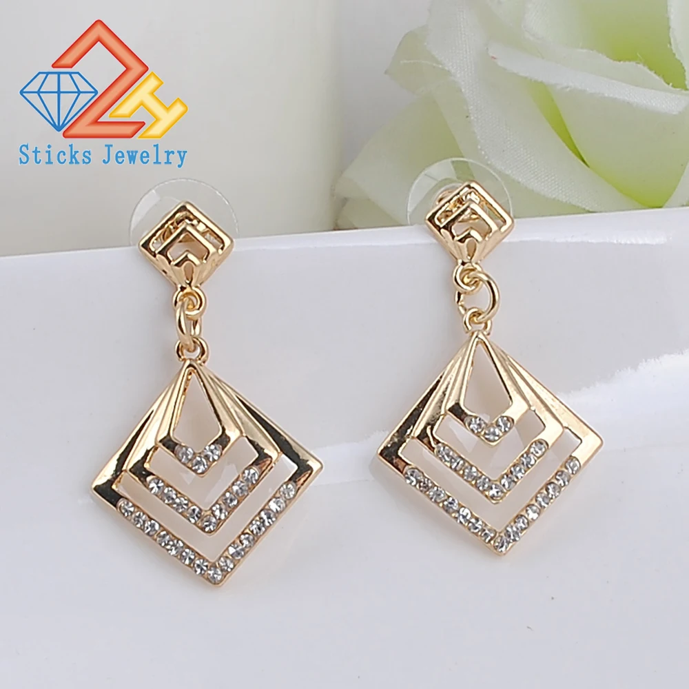New Fashion Geometry Earrings Shallow KC Gold Earrings Woman Jewelry Wholesale Price Rhinestone Earrings for Women
New Fashion Geometry Earrings Shallow KC Gold Earrings Woman Jewelry Wholesale Price Rhinestone Earrings for Women