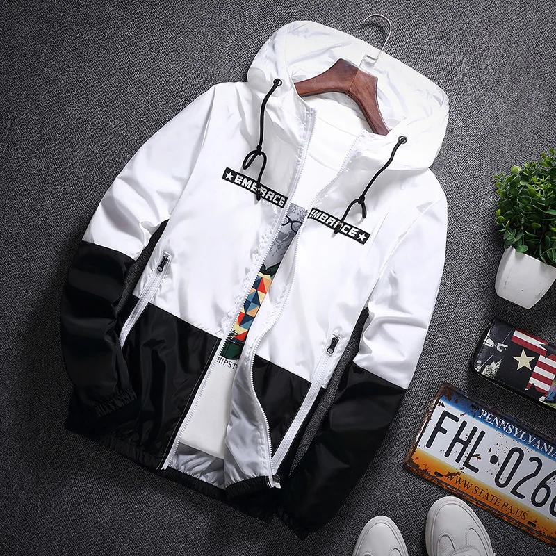 Mens Fashion Bomber Jacket Thin Slim Long Sleeve Jackets Hip Hop Plus Size Hooded Windbreaker Zipper Sportswear Outwear Clothing
Mens Fashion Bomber Jacket Thin Slim Long Sleeve Jackets Hip Hop Plus Size Hooded Windbreaker Zipper Sportswear Outwear Clothing