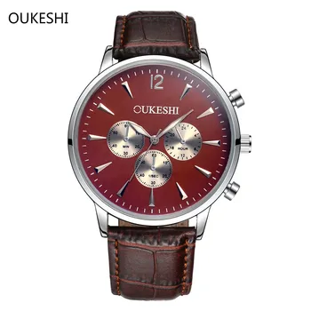 OUKESHI Mens Watch Fashion Quartz Leather Wristwatch 2017 Top Brand Luxury Relogio Masculino waterproof Clock Luminous Dress
OUKESHI Mens Watch Fashion Quartz Leather Wristwatch 2017 Top Brand Luxury Relogio Masculino waterproof Clock Luminous Dress