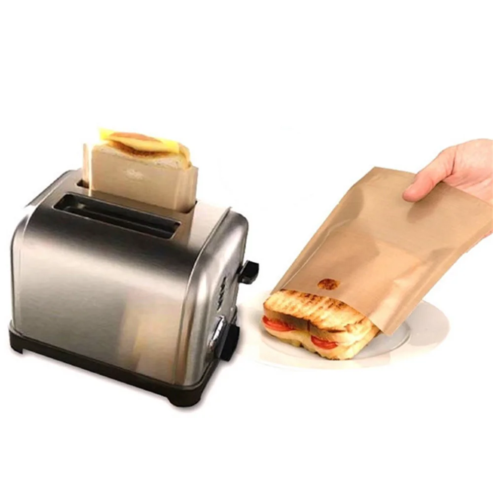 New 5 pcs/set Reusable PTFE Toaster Non Stick Bread Bag Sandwich Bags Coated Fiberglass Toast Microwave Heating Bag Lunch Bag 
New 5 pcs/set Reusable PTFE Toaster Non Stick Bread Bag Sandwich Bags Coated Fiberglass Toast Microwave Heating Bag Lunch Bag