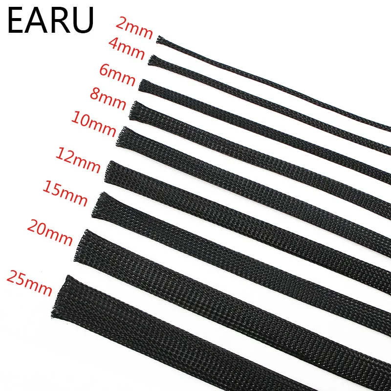 10M Black Insulated Braid Sleeving 2/4/6/8/10/12/15/20/25mm Tight PET Wire Cable Protection Expandable Cable Sleeve Wire Gland
10M Black Insulated Braid Sleeving 2/4/6/8/10/12/15/20/25mm Tight PET Wire Cable Protection Expandable Cable Sleeve Wire Gland