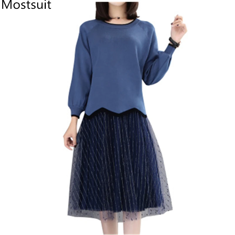 Two Piece Set Women Plus Size Knitted Sweater And Gauze Pleated Skirt Sets Suits Ladies Female Casual Office 2 Piece Sets S-5xl
Two Piece Set Women Plus Size Knitted Sweater And Gauze Pleated Skirt Sets Suits Ladies Female Casual Office 2 Piece Sets S-5xl