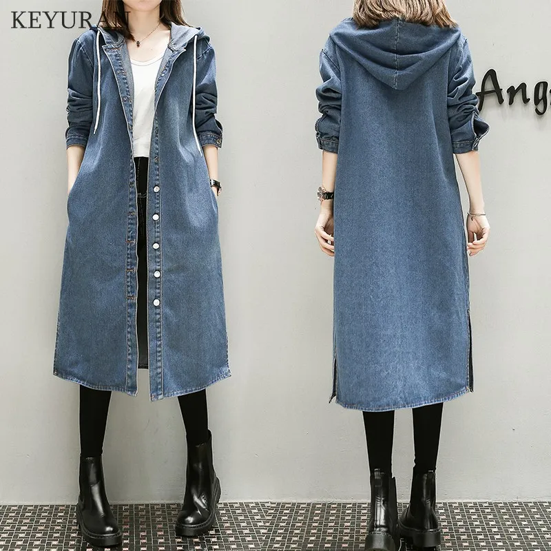 XL-5XL Plus Big Size Denim Coat Women Spring Autumn Winter 2019 Feminina Fashion New Thin Loose Long Jean Trench Female L2327
XL-5XL Plus Big Size Denim Coat Women Spring Autumn Winter 2019 Feminina Fashion New Thin Loose Long Jean Trench Female L2327