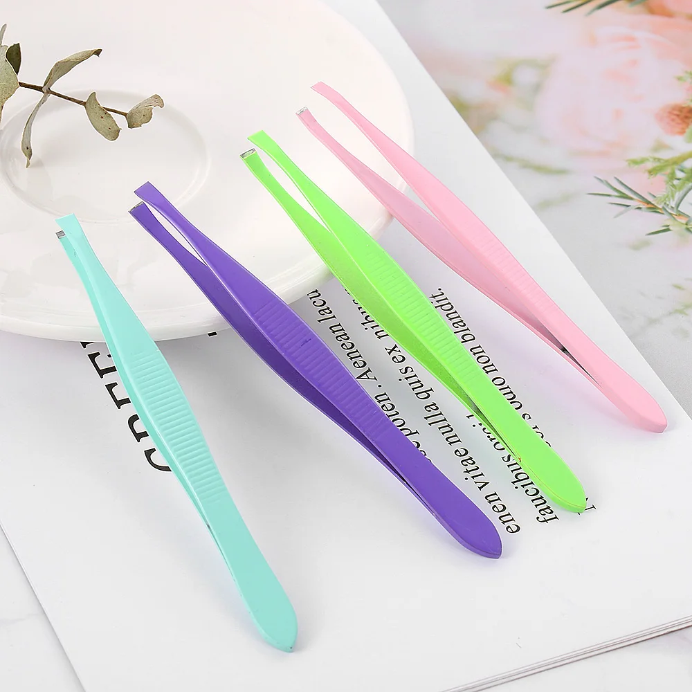 Eyebrow Tweezer Slant Head Brow Trimmer Stainless Steel False Eyelashes Tweezers Hair Removal Professional Makeup Beauty Tools
Eyebrow Tweezer Slant Head Brow Trimmer Stainless Steel False Eyelashes Tweezers Hair Removal Professional Makeup Beauty Tools