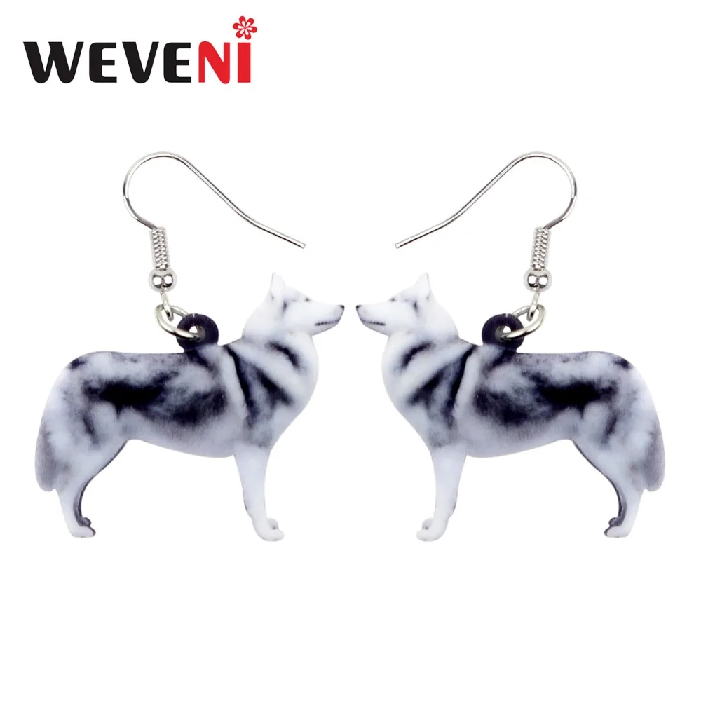 WEVENI Original Acrylic Siberian Husky Dog Earrings Cute Long Dangle Drop Trendy Animal Jewelry For Women Girls Hot Female Gift
WEVENI Original Acrylic Siberian Husky Dog Earrings Cute Long Dangle Drop Trendy Animal Jewelry For Women Girls Hot Female Gift