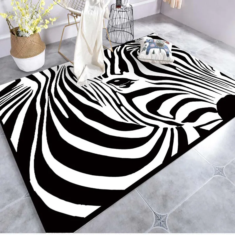 Nordic Carpets Living Room 3D Zebra Pattern Printed Carpet Super Soft Flannel Point Plastic Anti-slip Floor Mat Bedroom Area Rug
Nordic Carpets Living Room 3D Zebra Pattern Printed Carpet Super Soft Flannel Point Plastic Anti-slip Floor Mat Bedroom Area Rug