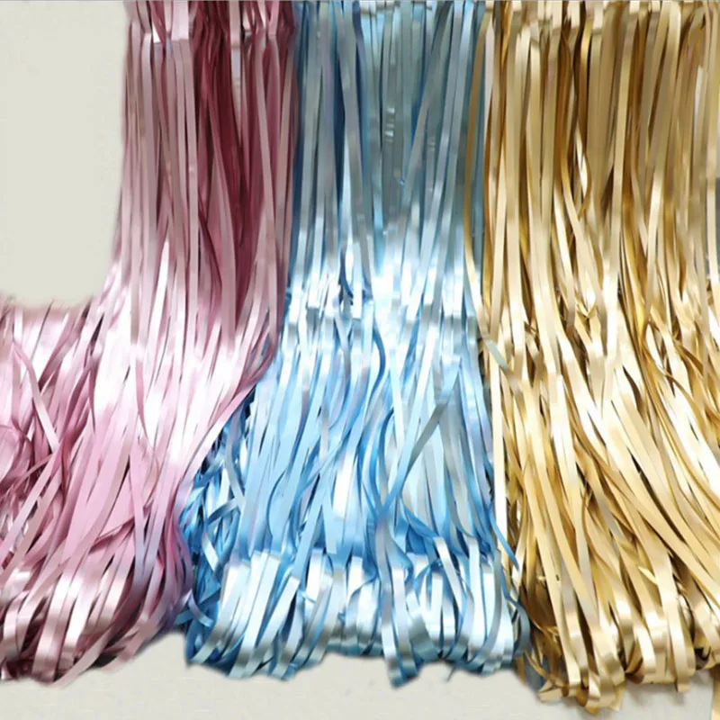 1 set 1x2m Matte Gold Sliver Metallic Foil Fringe Shiny Rain Curtain Decor Wedding Decor Photography Background Supplies
1 set 1x2m Matte Gold Sliver Metallic Foil Fringe Shiny Rain Curtain Decor Wedding Decor Photography Background Supplies