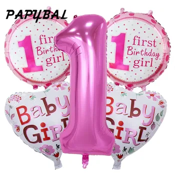 5 pieces 1st Birthday Balloons Happy Birthday Balloon Blue Pink Letter 1 Anniversary Boy Kids I Am One Baby Shower Decoration 
5 pieces 1st Birthday Balloons Happy Birthday Balloon Blue Pink Letter 1 Anniversary Boy Kids I Am One Baby Shower Decoration