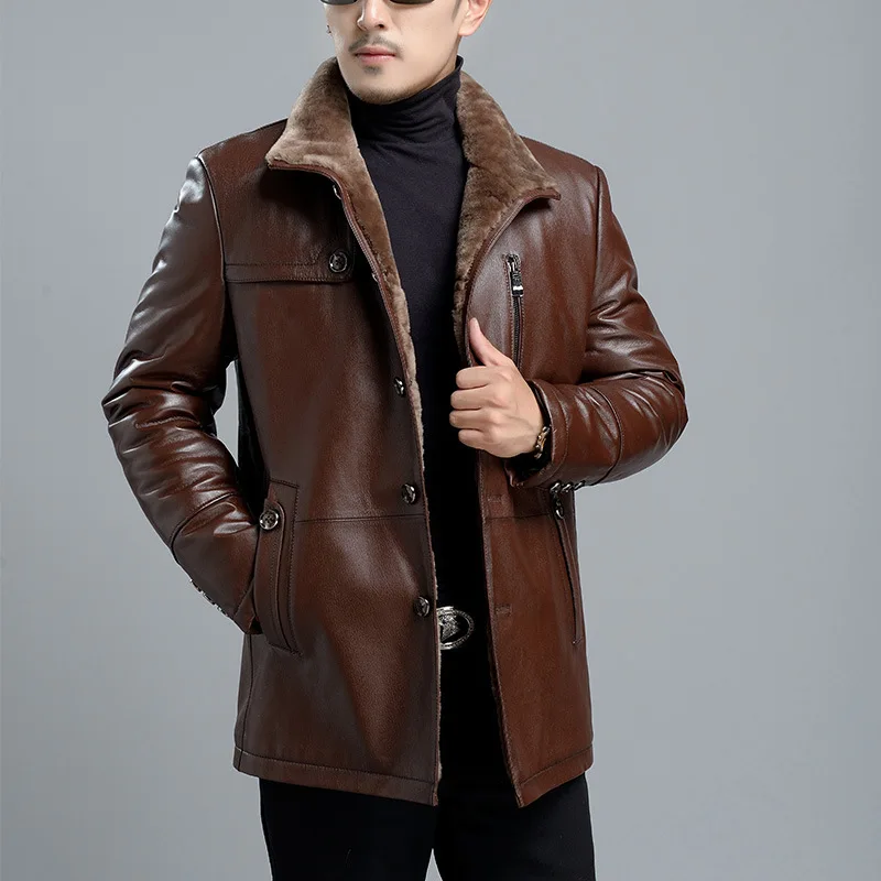 Genuine Leather Jacket Winter Jacket Men Real Goatskin Coat for Men Natural Lamb Fur Warm Jackets Plus Size 1618 YY392
Genuine Leather Jacket Winter Jacket Men Real Goatskin Coat for Men Natural Lamb Fur Warm Jackets Plus Size 1618 YY392