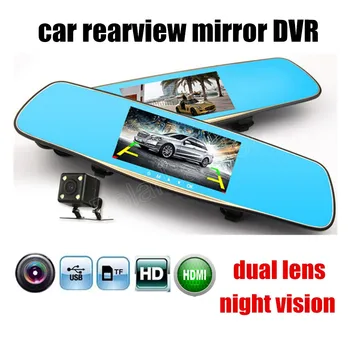 5 inch Car DVR dual-lens Car Digital Video Registrator mirror free shipping G-sensor Motion detection function
5 inch Car DVR dual-lens Car Digital Video Registrator mirror free shipping G-sensor Motion detection function