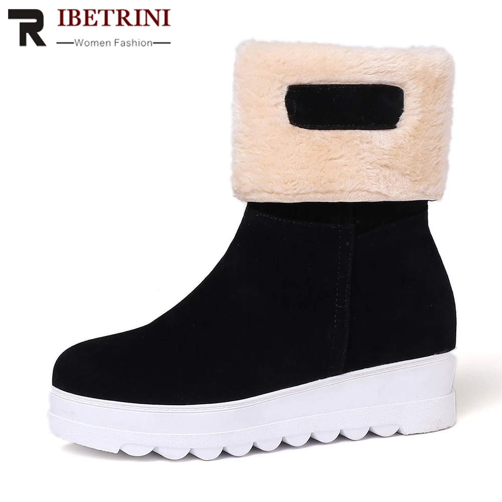 RIBETRINI 2019 Winter Big Size 34-43 Warm Women Ankle Flat Platform Snow Boots Comfortable Wedges Fur Boots Shoes Woman
RIBETRINI 2019 Winter Big Size 34-43 Warm Women Ankle Flat Platform Snow Boots Comfortable Wedges Fur Boots Shoes Woman