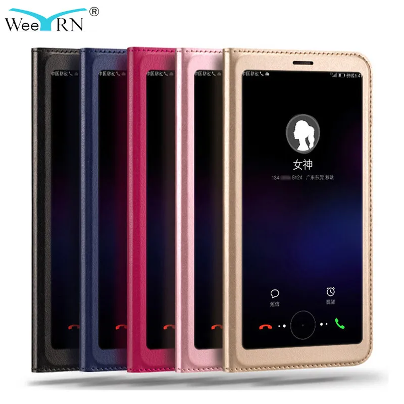 WeeYRN Leather Flip View Case Huawei P Smart Funda Luxury Case Open Window Hard Plastic Full Cover Huawei P20 lite / Y9 2018
WeeYRN Leather Flip View Case Huawei P Smart Funda Luxury Case Open Window Hard Plastic Full Cover Huawei P20 lite / Y9 2018