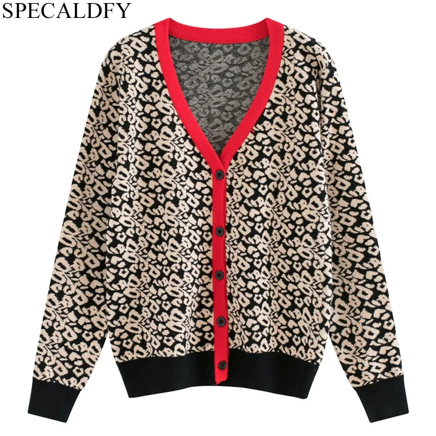 2018 Autumn Knitted Cardigans Women Leopard Sweater Coat Runway Designer Cardigan Feminino Outwear Gilet Femme Manche Longue
2018 Autumn Knitted Cardigans Women Leopard Sweater Coat Runway Designer Cardigan Feminino Outwear Gilet Femme Manche Longue