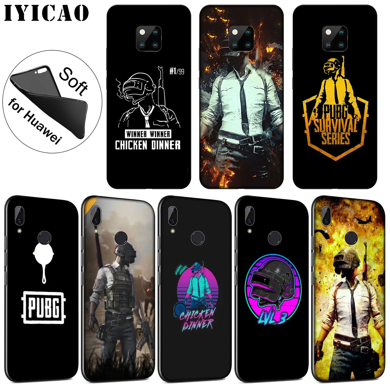 IYICAO PUBG Soft Silicone Phone Case for Huawei Mate 30 20 10 Pro Lite Nova 5I 4 3i 3 2i Lite Black TPU Cover
IYICAO PUBG Soft Silicone Phone Case for Huawei Mate 30 20 10 Pro Lite Nova 5I 4 3i 3 2i Lite Black TPU Cover
