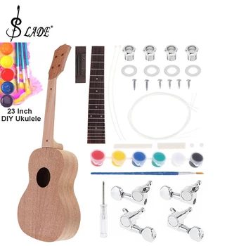 Slade 23 Inch Mahogany Ukulele DIY Kit Concert Hawaii Guitar with Rosewood Fingerboard and All Closed Machine Head
Slade 23 Inch Mahogany Ukulele DIY Kit Concert Hawaii Guitar with Rosewood Fingerboard and All Closed Machine Head