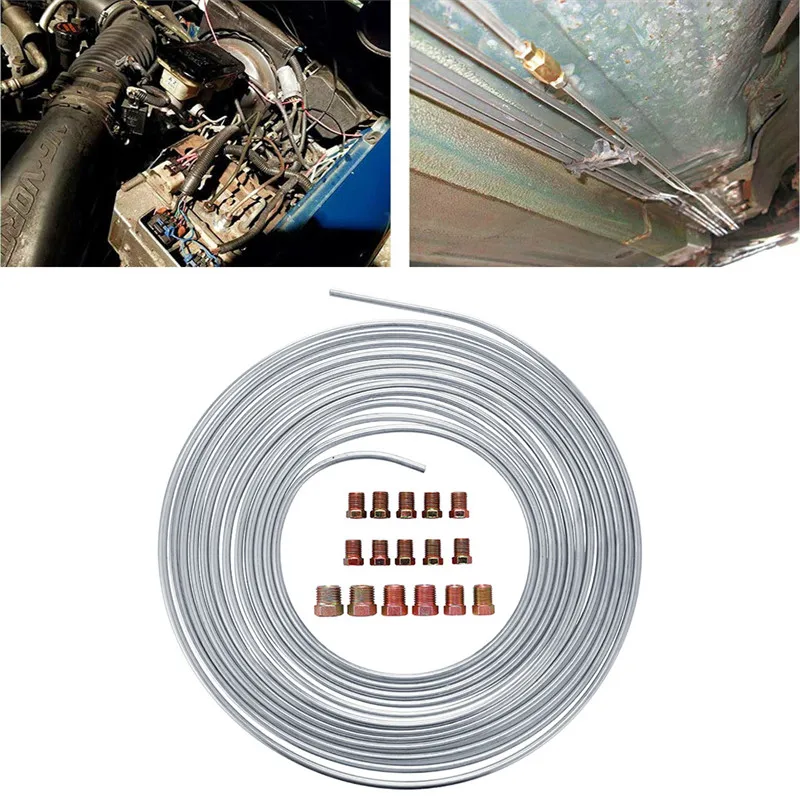 25/50 ft Roll Coil of 3/16" OD Copper Nickel Brake Line Tubing Kit Fittings Silver Anti-rust Universal For Household Industrial
25/50 ft Roll Coil of 3/16" OD Copper Nickel Brake Line Tubing Kit Fittings Silver Anti-rust Universal For Household Industrial