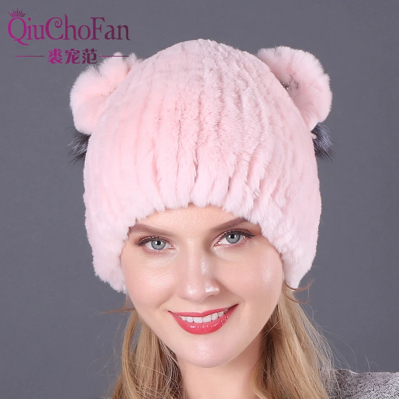 Winter Rex Rabbit fur Cute Cat Ears Cap With Sequins Warm Winter For Women Real Natural Rabbit Fur Vertical Weaving Winter Hat
Winter Rex Rabbit fur Cute Cat Ears Cap With Sequins Warm Winter For Women Real Natural Rabbit Fur Vertical Weaving Winter Hat