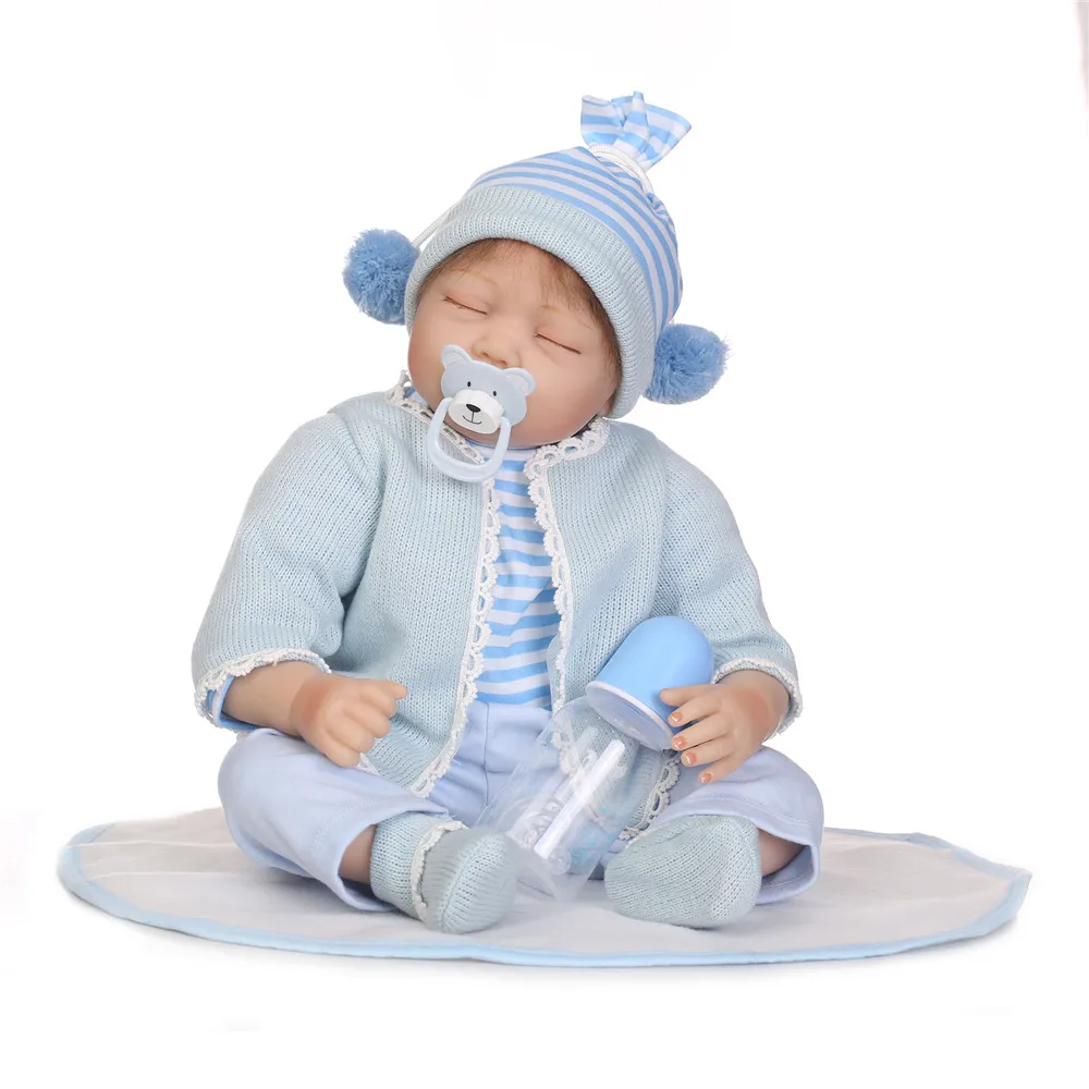 Bebe-reborn 22inch brand soft silicone dolls reborn toys for kids gift rooted hair cotton body bonecas reborn Toys For Girl
Bebe-reborn 22inch brand soft silicone dolls reborn toys for kids gift rooted hair cotton body bonecas reborn Toys For Girl