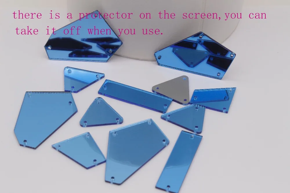 mirror shape!50pcs Top quality Lt sapphire color flat back mirror organic glass sew on acryl rhinestones with holes
mirror shape!50pcs Top quality Lt sapphire color flat back mirror organic glass sew on acryl rhinestones with holes