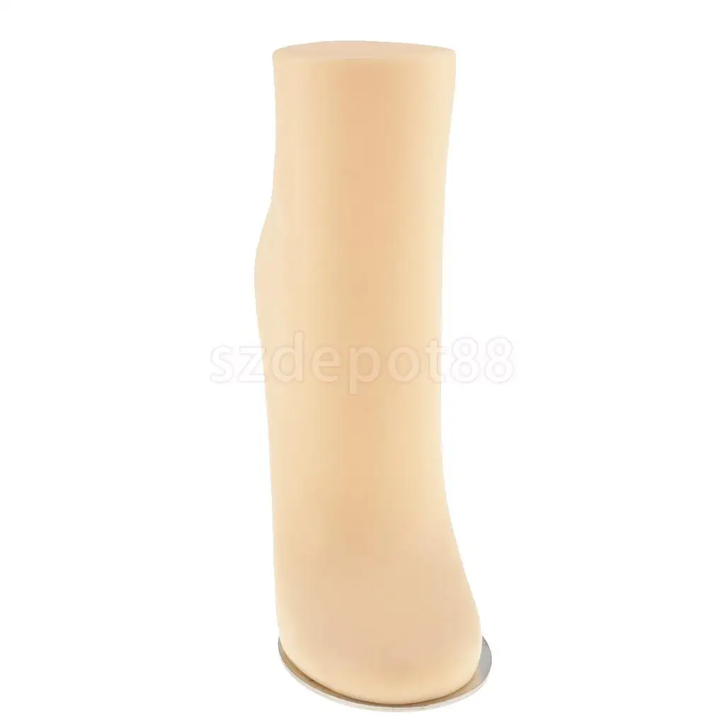 Adult Unisex PVC Mannequin Foot Anklet Socks Display, S/M/L, Black White Natural