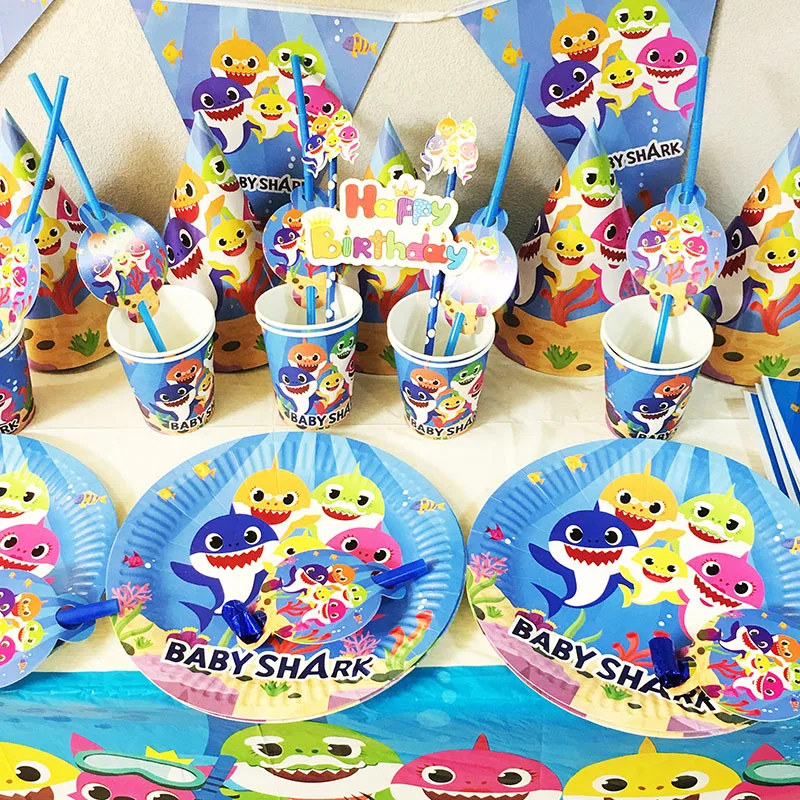Baby Shark Birthday Party Supplies Banners Decoration for Enfant Boy and Girl Theme Ideas Tableware Set
Baby Shark Birthday Party Supplies Banners Decoration for Enfant Boy and Girl Theme Ideas Tableware Set