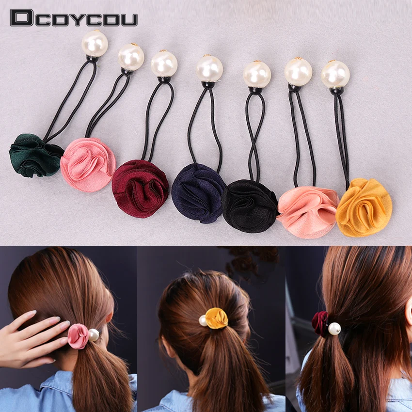 1PC Girls Fashion Rose Flower Pearls Headband Hair Ring Girl Ponytail Holder Rope Ring Tie Gum for Hair Accessories
1PC Girls Fashion Rose Flower Pearls Headband Hair Ring Girl Ponytail Holder Rope Ring Tie Gum for Hair Accessories