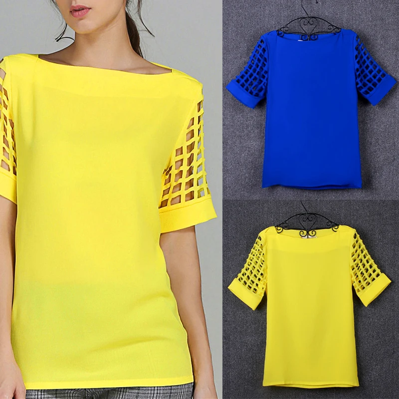 Plus-size summer blouses show thin chiffon word collar shirt garment to hollow out half sleeve blouse 2017 fashion new style
Plus-size summer blouses show thin chiffon word collar shirt garment to hollow out half sleeve blouse 2017 fashion new style