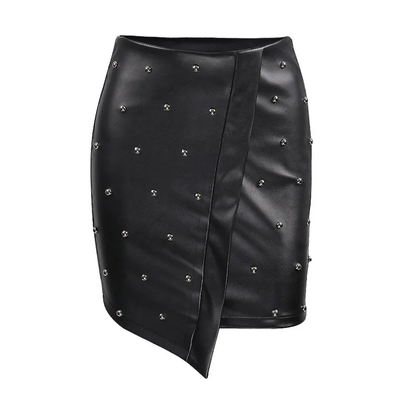 Zogaa 2019 new Women Irregular PU Leather Stitching Nail Beaded Skirt High Waist Casual Short Skirt Mini Skirts For Women Clothe
Zogaa 2019 new Women Irregular PU Leather Stitching Nail Beaded Skirt High Waist Casual Short Skirt Mini Skirts For Women Clothe