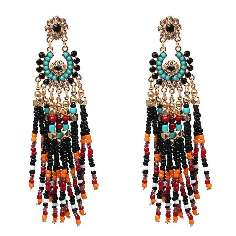 Gypsy Boho Blue Black Hot Pink Blue Crystal Dream Catcher Charm Shaded Steps Mix Bead Tassel Studs Top Dangle Earrings For Women
Gypsy Boho Blue Black Hot Pink Blue Crystal Dream Catcher Charm Shaded Steps Mix Bead Tassel Studs Top Dangle Earrings For Women