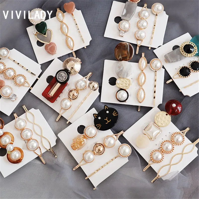 VIVILADY Romantic Hairpin Combination Imitatiom Pearl Women Barrettes Hairwear Cute Acrylic Acetic Acid Colorful Girl Party Clip
VIVILADY Romantic Hairpin Combination Imitatiom Pearl Women Barrettes Hairwear Cute Acrylic Acetic Acid Colorful Girl Party Clip