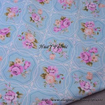 160cm Blue Victoria Rose floral cotton fabric Coutry Rose textile clothing for sewing quilting bedding set
160cm Blue Victoria Rose floral cotton fabric Coutry Rose textile clothing for sewing quilting bedding set