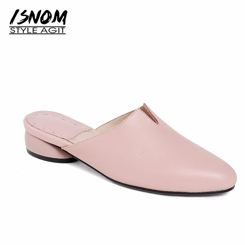 ISNOM 2019 Heel Women Shoes Genuine Leather Mules for Woman Thick High Heels Pumps Vintage Ladies Footwear Female Fashion
ISNOM 2019 Heel Women Shoes Genuine Leather Mules for Woman Thick High Heels Pumps Vintage Ladies Footwear Female Fashion